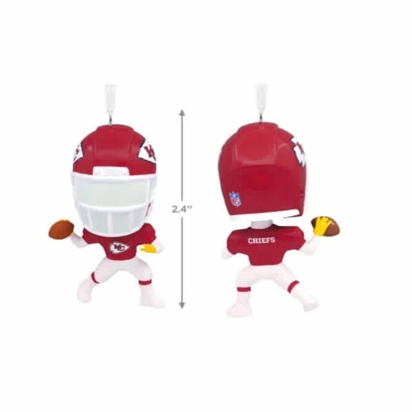 Hallmark NFL Kansas City Chiefs Bouncing Buddy Christmas Ornament - Picture 6 of 6